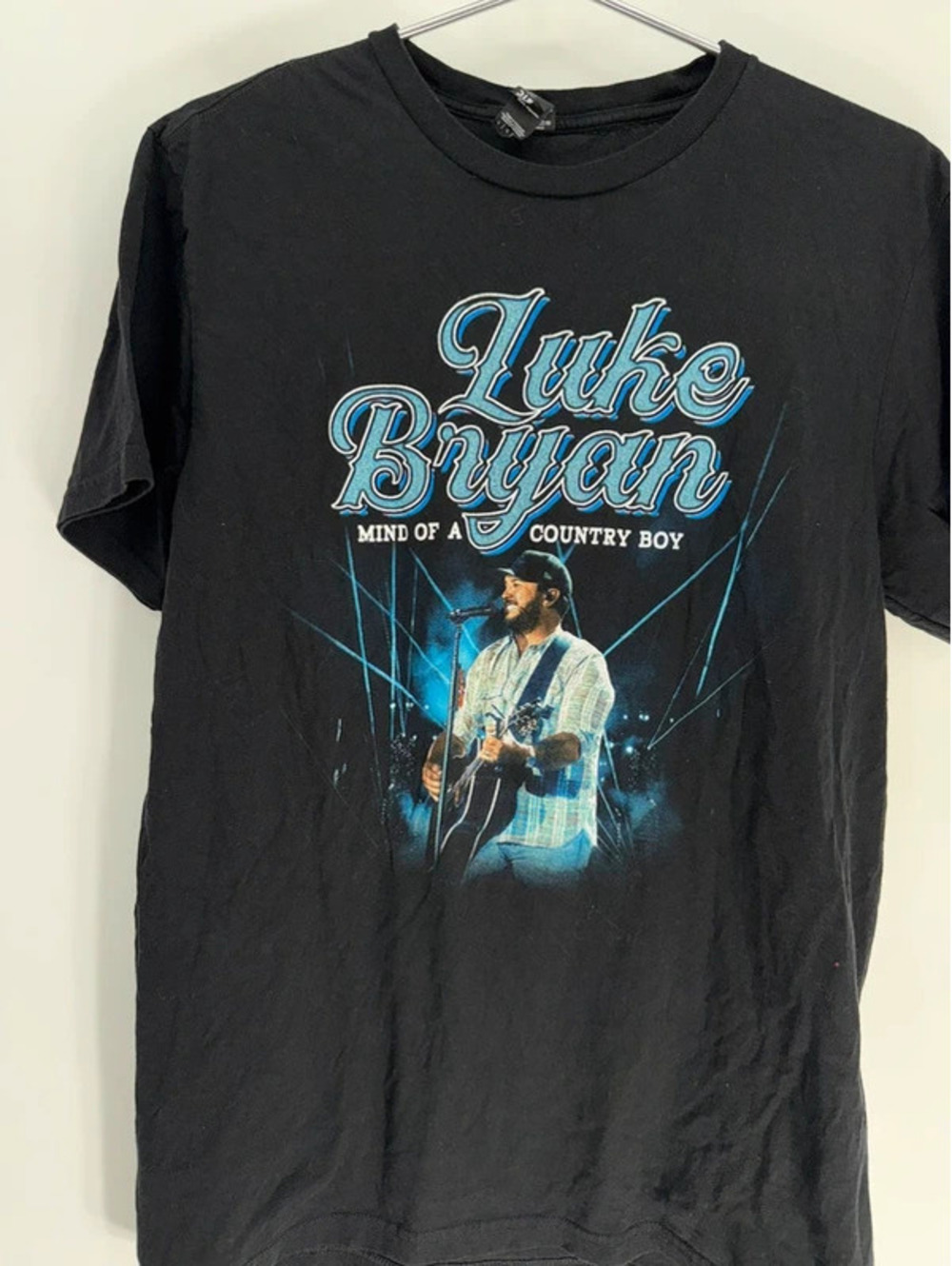 Luke Bryan Mind of a Country Boy 2024 Tour Black Cotton T-Shirt Large